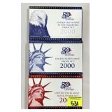 2000 U.S. PROOF SET INCLUDING SILVER ISSUE
