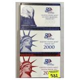 2000 U.S. PROOF SET INCLUDING SILVER ISSUE