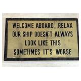 WELCOME ABOARD NOVELTY SIGN