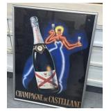 CHAMPAGNE DE CASTELLANE FRAMED POSTER