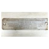 SEABOARD RR BUILDER/OWNER PLATE