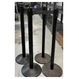 SET OF FOUR PEDESTRIAN STANCIONS - CROWN CONTROL