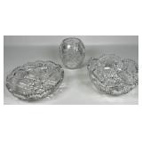 COLLECTION OF CUT GLASS