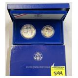 1986 U.S LIBERTY SILVER DOLLAR AND CLAD HALF
