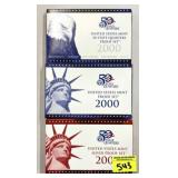 2000 U.S. PROOF AND UNCIRCULATED COIN SETS
