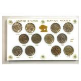 U.S. BUFFALO NICKELS - UNC. 1934-198