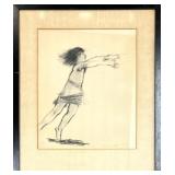 MYSTERY ARTIST - LITHO OF GIRL