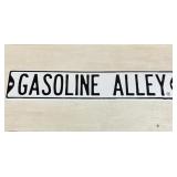 GASOLINE ALLEY EMBOSSED STREET SIGN