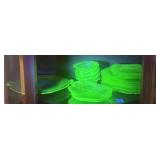 URANIUM VASELINE GLASS COLLECTION