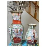 PAIR OF FAMILLE ROSE VASES