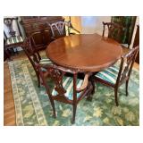 CHIPPENDALE-STYLE MAHOGANY DINETTE