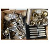 LOT OF SILVERPLATE FLATWARE SERVING