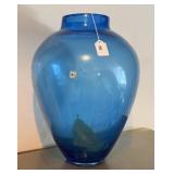 LARGE BLENKO BLUE VASE