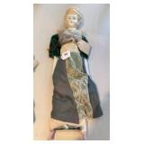 ANTIQUE GERMAN BISQUE LADY DOLL - IRON CROSS