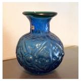 BLENKO GREEN AND BLUE VASE