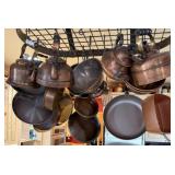 LOT OF COPPER COOK PANS