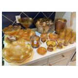 LOT OF CARNIVAL GLASS AND LUSTRE WARES