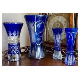 COBALT CUT TO CLEAR ART GLASS