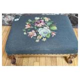 NEEDLEPOINT FOOT STOOL