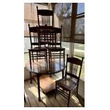 PRESSED BACK CHAIRS WITH DINING TABLE