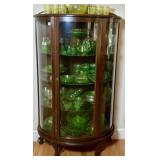 ANTIQUE CURVED GLASS CHINA CABINET