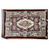 WOOLEN FLORAL AREA CARPET