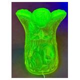 BOYD GLASS URANIUM VASELINE GLASS ANGEL