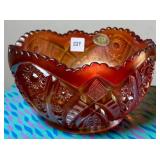 INDIANA GLASS HEIRLOOM SUNSET CARNVIAL GLASS BOWL