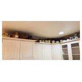 LOT OF STONEWARE ITEMS AND JARS