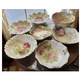 COLLECTION OF ANTIQUE PORCELAIN FLORAL BOWLS