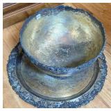 VINTAGE SILVERPLATE PUNCHBOWL - UNDERPLATTER
