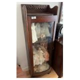 ANTIQUE OAK CURIO CABINET