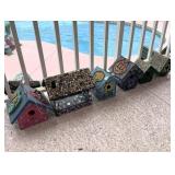 LOT OF ARTIST EMBELLISHED BIRD HOUSES