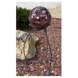 MOSAIC GARDEN BALL ON STAND - 34"H