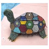 MOSAIC POOL TURTLE, AS FOUND - 32"L