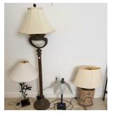 LOT OF CONTEMPORARY LAMPS