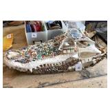 EMBELLISHED ALLIGATOR SKULL TAXIDERMY
