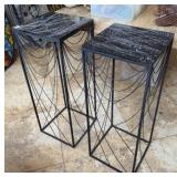 PAIR OF CONTEMPORARY STANDS - 30"