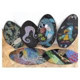 6 BEDAZZLED JEWELED SKIM BOOGIE BOARDS