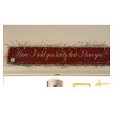 DECORATIVE WALL PLAQUE - 31"L