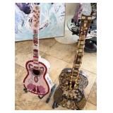 BEDAZZLED AND JEWELED ART SCULPTURES - GUITARS