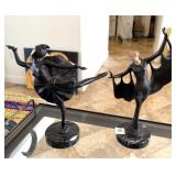 PAIR - ART DECO BRONZE SCULPTURES