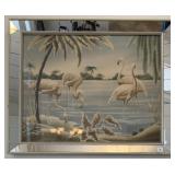 TURNER MFG. VINTAGE FLORIDA-SCAPE PRINT - FRAMED