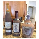 3 PC. DECORATIVE BOTTLES - TALLEST 22"