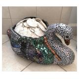 MOSAIC ARTIST EMBELLISHED SWAN - SAND DOLLARS - 24