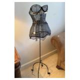 DECORATIVE MESH AND WIRE DRESS FORM - 50"H