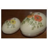 Vtg Takahashi Japan Nesting Porcelain Eggs Set