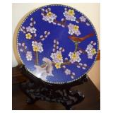 Vtg Si Jin Cheng Chinese Cloisonne Bird Motif