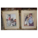 (2) Walter Ernest Webster Gilt Framed Lithograph