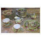 Large Lot of P.T. Germany Handpainted Flower China